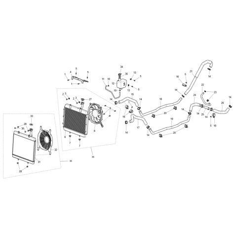 Cooling system assembly