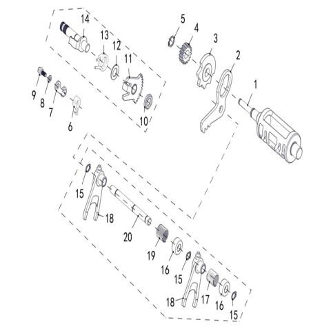 SHIFT ASSY   (NEW,  FROM 2019)