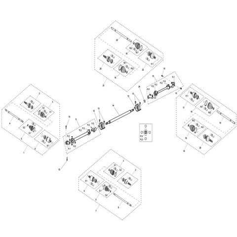 TRANSMISSION SYSTEM ASSEMBLY (NARROW VEHICLE VERSION).