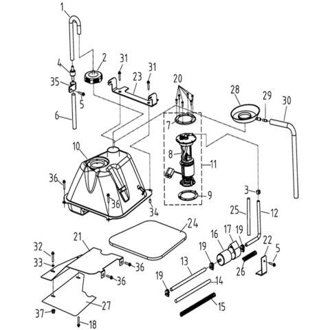 FUEL TANK  (FOR TOP PUMP)