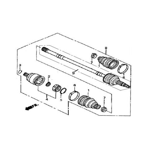 FRONT LEFT DRIVE AXLE （FOR 4WD）