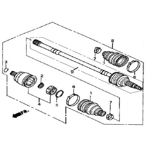 FRONT LEFT DRIVE AXLE （FOR 4WD）
