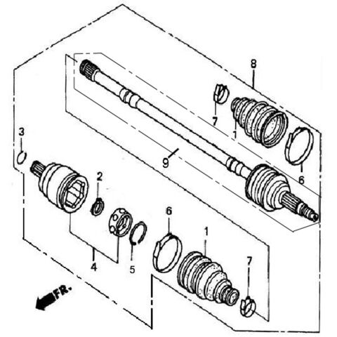 FRONT LEFT DRIVE AXLE （FOR 4WD）