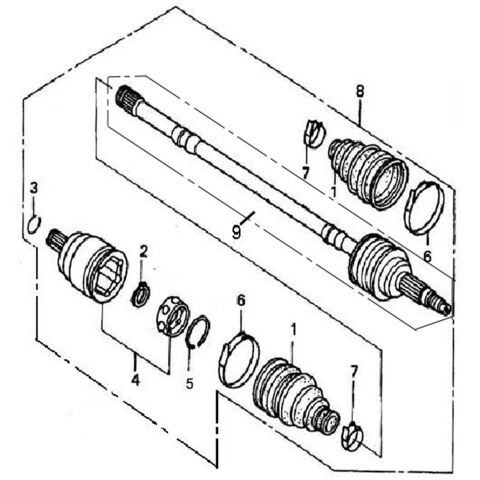 FRONT RIGHT DRIVE AXLE （FOR 4WD）