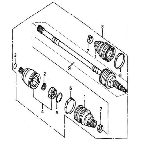 FRONT RIGHT DRIVE AXLE （FOR 4WD）