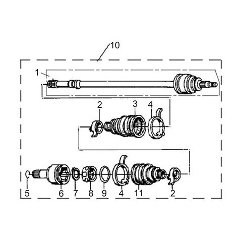 REAR LEFT DRIVE AXLE（ZK）