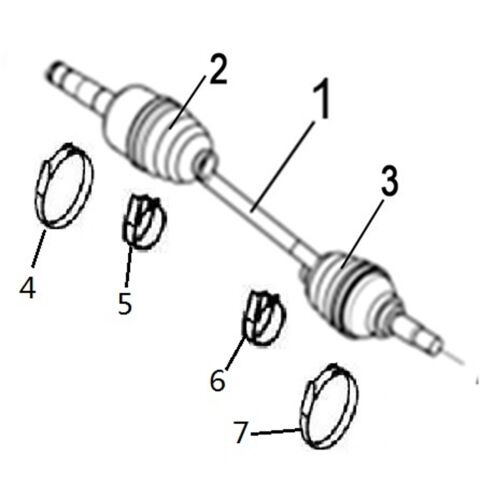 REAR LEFT DRIVE AXLE(XL)