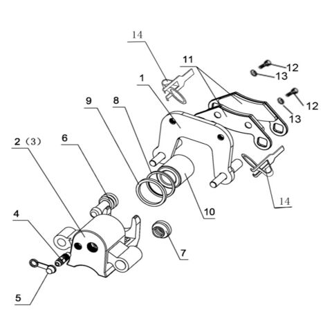 BRAKE CALIPER , RR  (WITHOUT REAR DIFFER AXL ASSY STYLE)