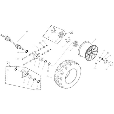 Rear Wheel LH Side