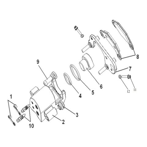 BRAKE CALIPER,L.RR 0F EUROPE BRAKING SYSTEM