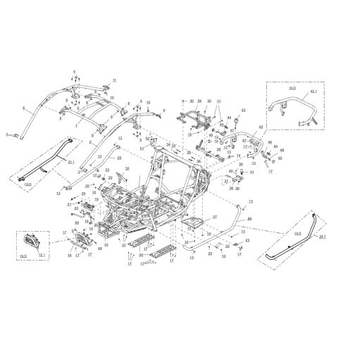 FRAME ASSEMBLY (EU NARROW VEHICLE VERSION)