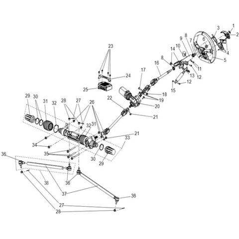 STEERING SYSTEM  (NARROW VEHICLE  VERSION).