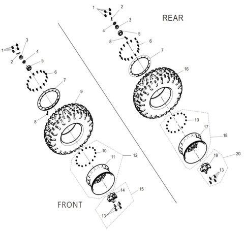 WHEEL COMBINATION (EU 29-INCH ANTI-DROP)