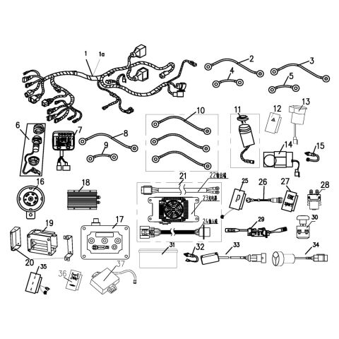 ELECTRICAL SYSTEM  (OLD FACE FOR DOUBLE SEATS AND LONG BENCH SEAT)