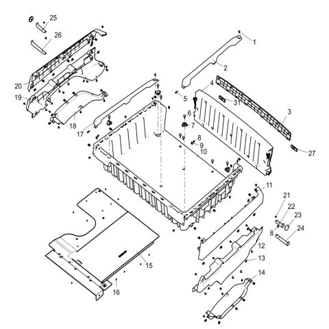 Rear cargo box components