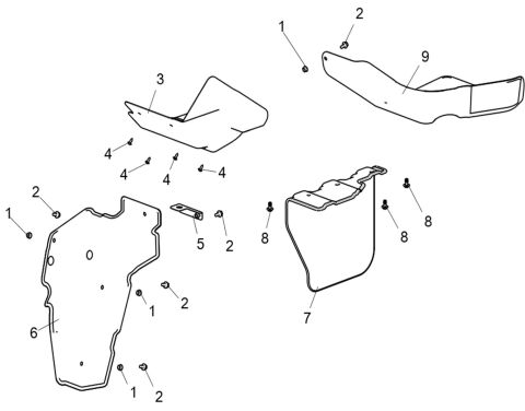 REAR UPPER RUBBER AND PLASTIC PARTS