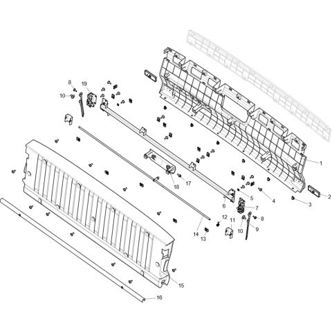 Cargo box door panel assembly