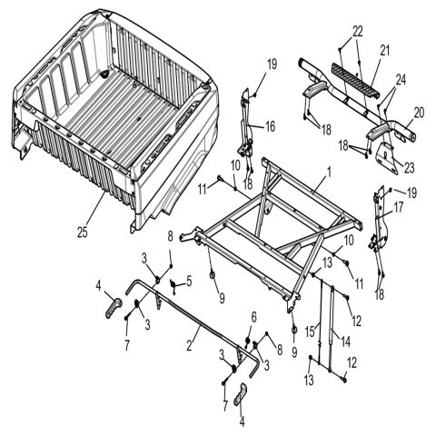 Rear cargo box assembly-European standard