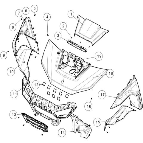FRONT PLASTIC PARTS.