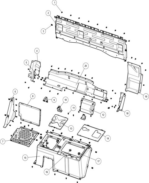 COCKPIT PANEL PARTS.