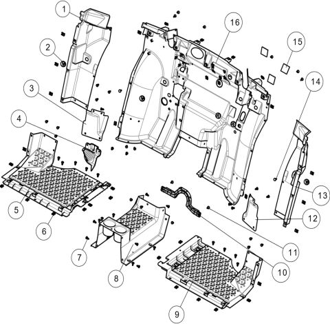 COCKPIT FOOT PEDAL PARTS.