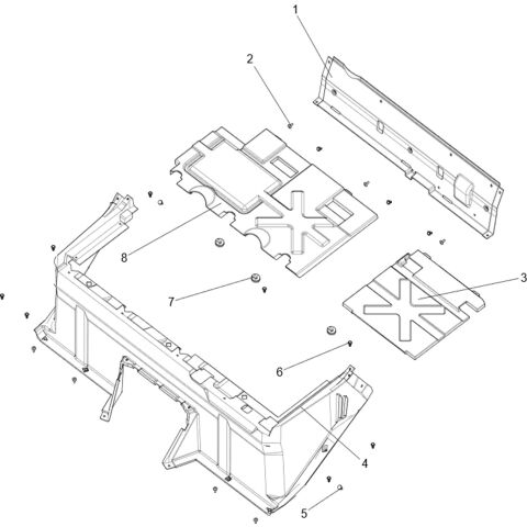 Plastic parts under the seat