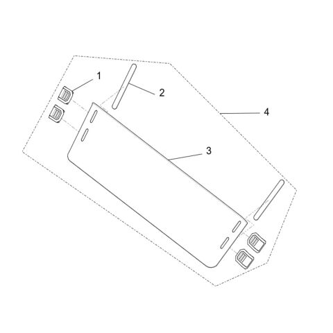Half windshield assembly