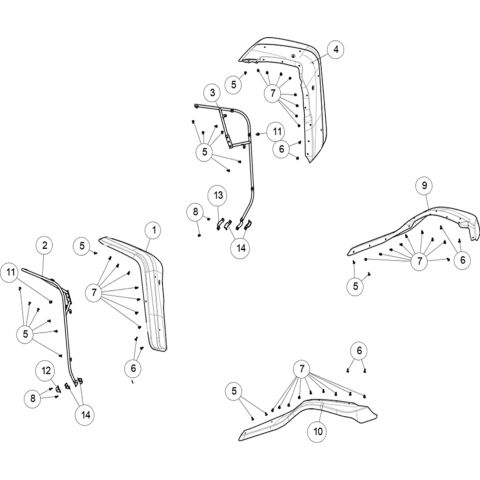 inch widened fender assembly 64