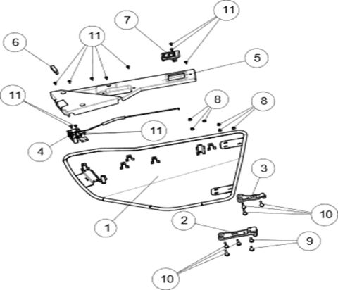 Front left iron door