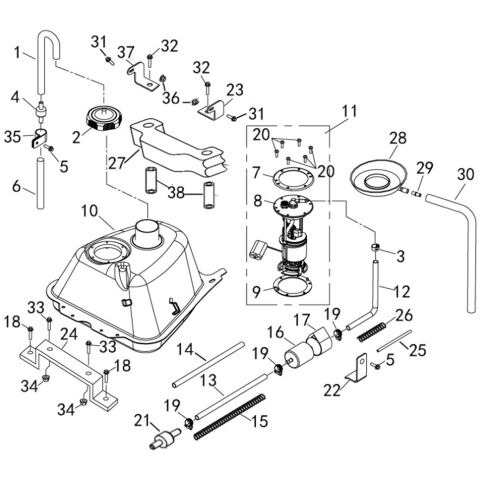 FUEL TANK （FOR 2018 TOP PUMP）