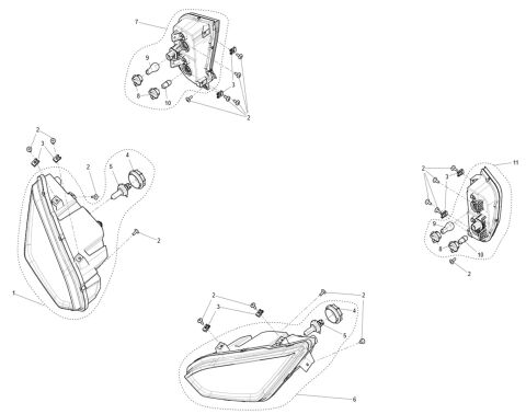 Lamp assembly- no turn signal