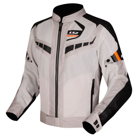 LS2 GARDA AIR MAN JACKET BLACK GREY H-V ORANGE