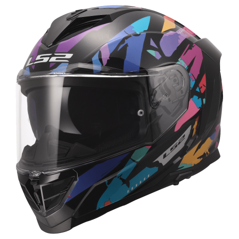 LS2 FF818 STORM III KAOS BLACK PURPLE BLUE 3XL