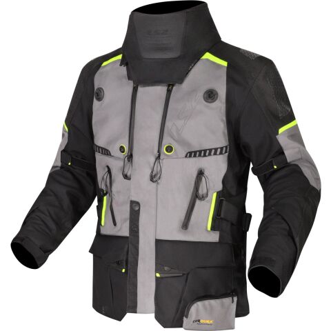 LS2 APOLLO MAN JACKET BLACK DARK GREY H-V YELLOW