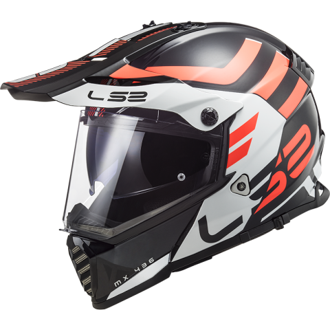 LS2 MX436 PIONEER EVO ADVENTURER BLACK WHITE