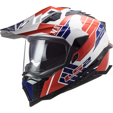 LS2 MX701 EXPLORER ATLANTIS G.WHITE RED BLUE