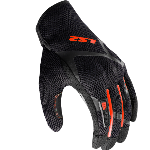 LS2 RAY II MAN GLOVES BLACK RED