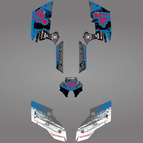 GRAPHIC STICKER KIT for Segway AT5-L LIGHT BLUE