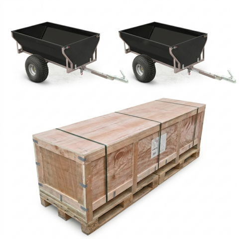 SET 2x SHARK ATV TRAILER WOOD 550-G2 BLACK