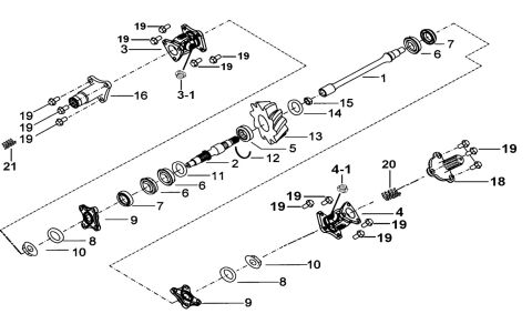 TRANSMISSION SYSTEM ASSY.