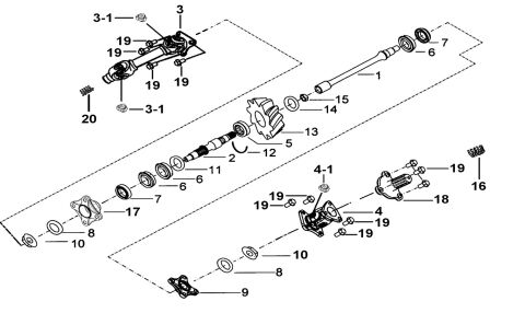 TRANSMISSION SYSTEM ASSY.