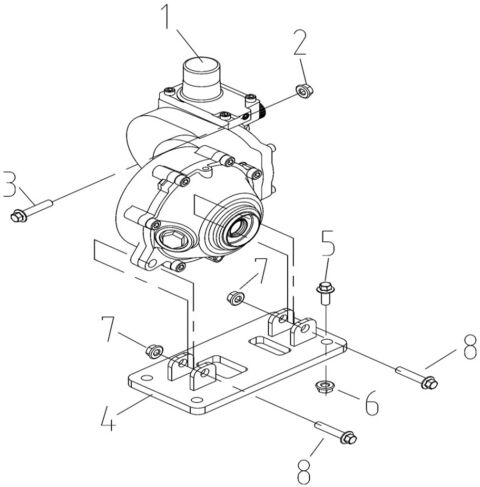 FRONT GEAR-BOX BRACKET (T3 EFI) (FOR 4WD)