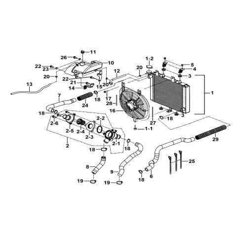 RADIATOR ASSY.、COOLING FAN