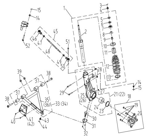 SHOCK ABSORBER FRONT (T3 EFI)