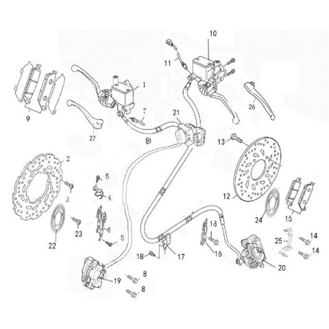 FRONT AND REAR BREAK ASSY