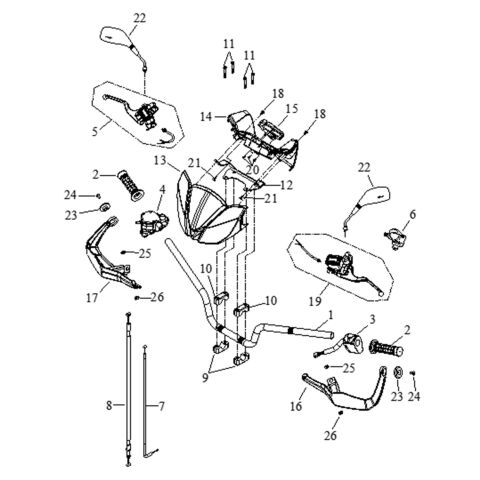 HANDLE BAR (Double Hand Brake)