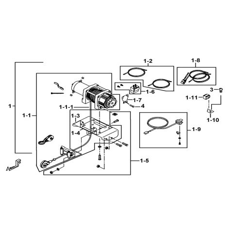 WINCH ASSY.)(FOR TGB-LY)(OPTION)