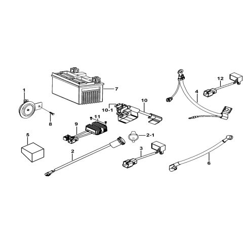 BATTERY、HORN、RELAY、RECTIFIER