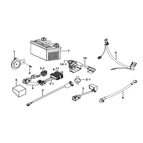 BATTERY、HORN、RELAY、RECTIFIER