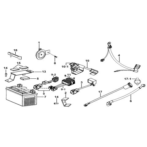 BATTERY、HORN、RELAY、RECTIFIER